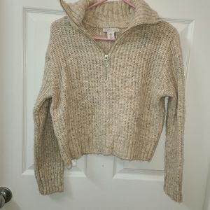 sincerely jules pullover S tan cropped